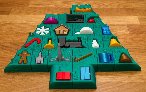 Day 21-Today's print of Peter Leppik's advent calendar - log fire. snip.ly/ZCe1 <a href="/thingiverse/">Thingiverse</a> #3dprinting