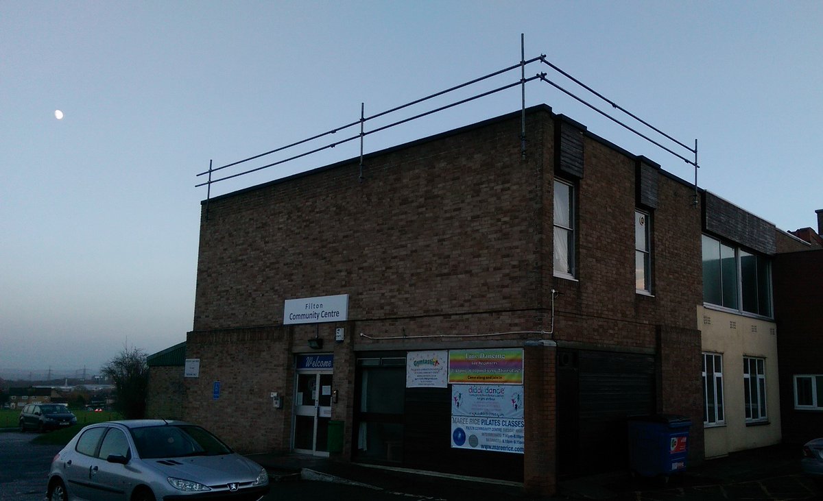 Filton_C_Centre's tweet photo. Scaffolding up, roof fixed! @Filton_C_Centre #RoofFixed #Filton https://t.co/Ki6lMZVoxl