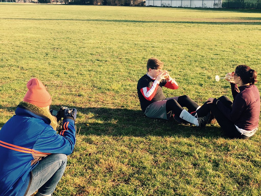 Hashtag_hater5's tweet image. Who says we can&apos;t have a wine break in the middle of a work out !? Not we ! Later haters #BehindTheScene #webseries