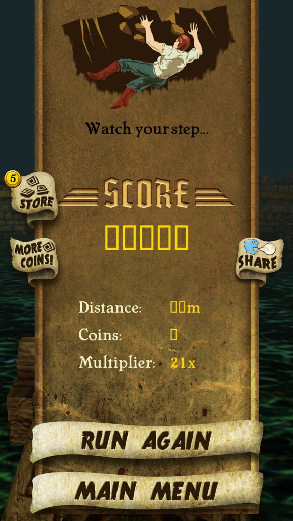 Halim084745821's tweet photo. I got ۱٬۱۳۴ points while escaping from demon monkeys. Beat that! https://t.co/p96ueU1suW #TempleRun https://t.co/kyd5sHJFiQ