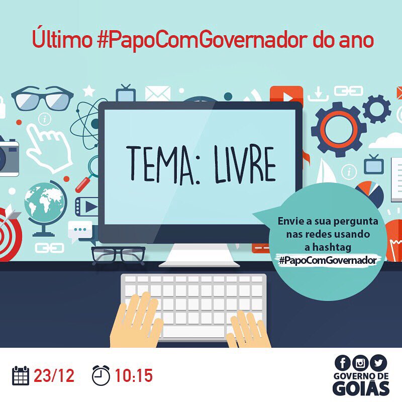 Fala_Juventude's tweet photo. Com TEMA LIVRE, o #PapoComGovernador da próxima quarta-feira (23) quer sanar todas as dúvidas.
 #FalaJuventude https://t.co/Hv99harCxX