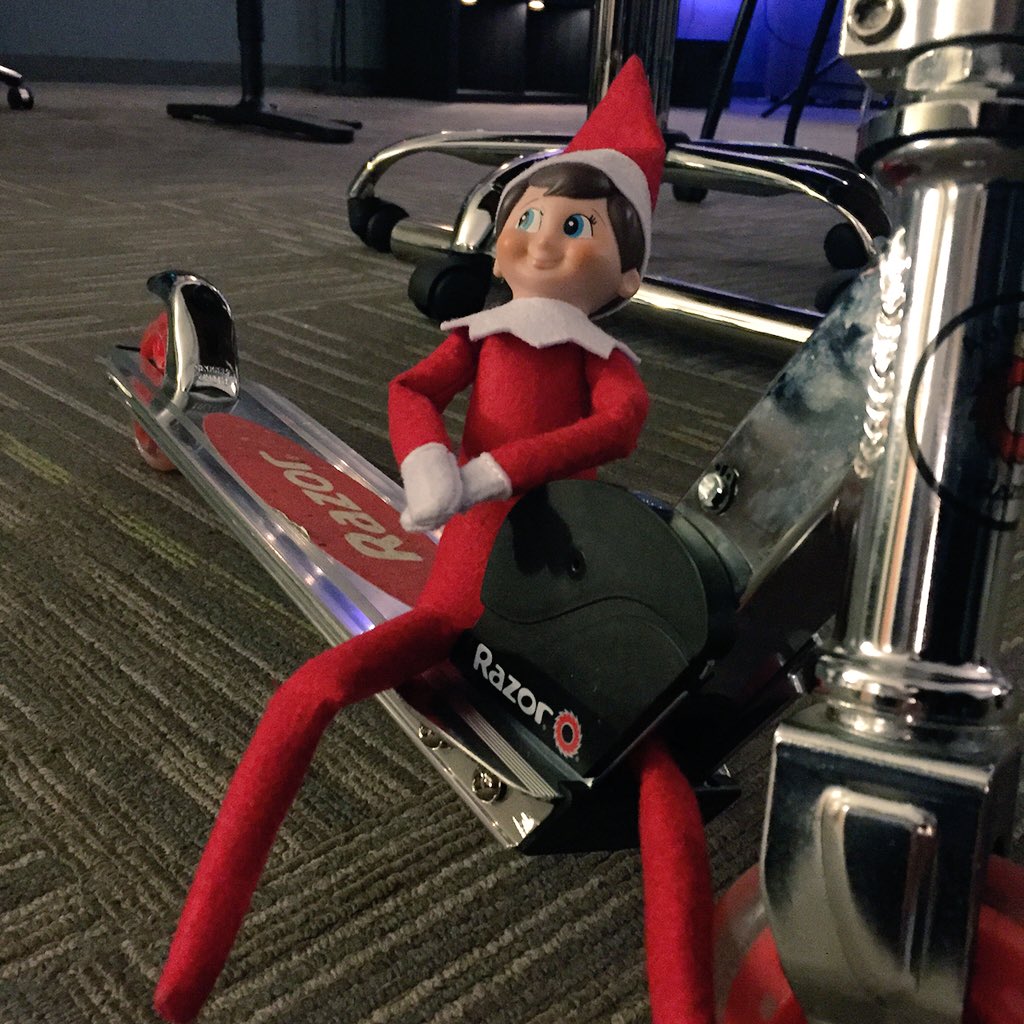 242Community's tweet image. "Art" the Art Dept elf has found his fav mode of transportation 😏 #elfonashelf #242style
