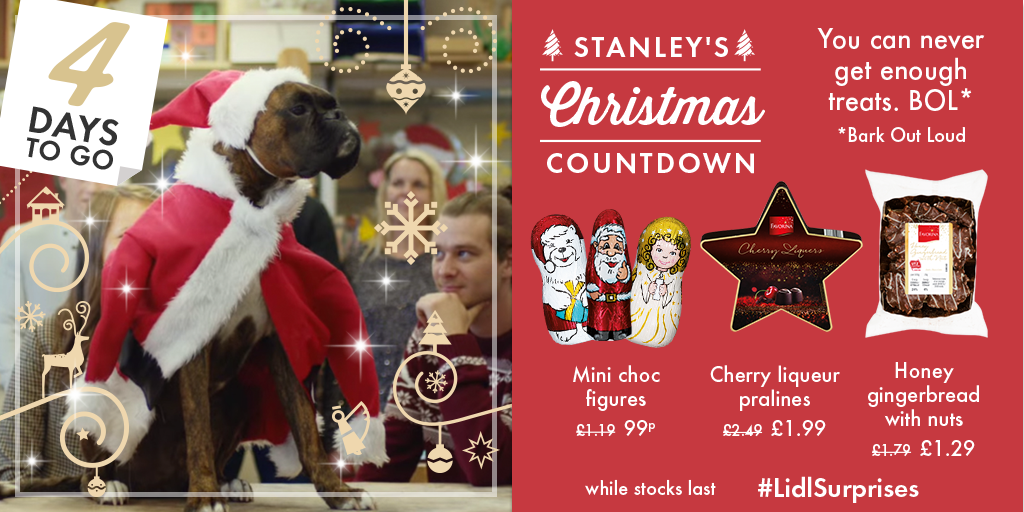 LidlGB's tweet image. 4 days to go. Hound the shops for last-minute stocking fillers.

#SchoolOfChristmas