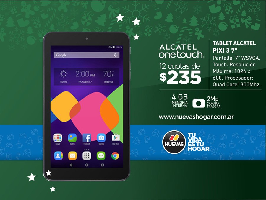 nuevashogar's tweet photo. ¿No sabés que pedirle a 🎅 Papá Noel? Decile que pase por Nuevas y lleve este 📱 Alcatel One Touch 👌 https://t.co/A14c6W4VNV