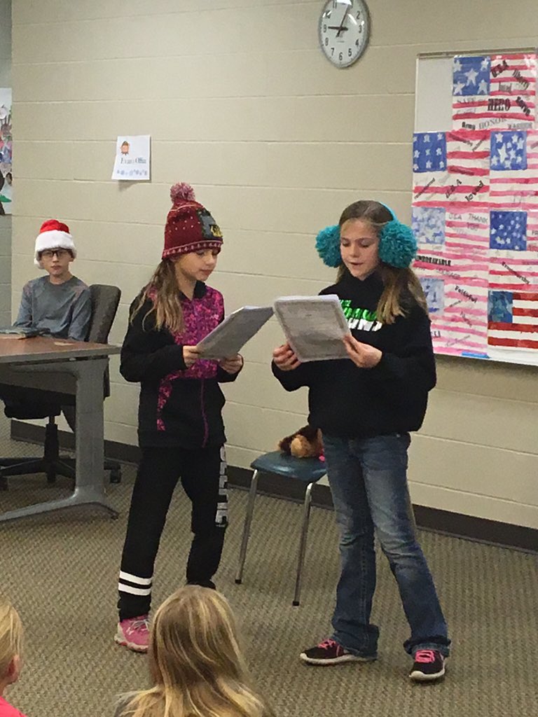 LWajer's tweet photo. Reader's Theater this am &amp; a virtual field trip with the Int Wolf Center this on! #pasarrows #5thgraderules https://t.co/my1VFKBtct