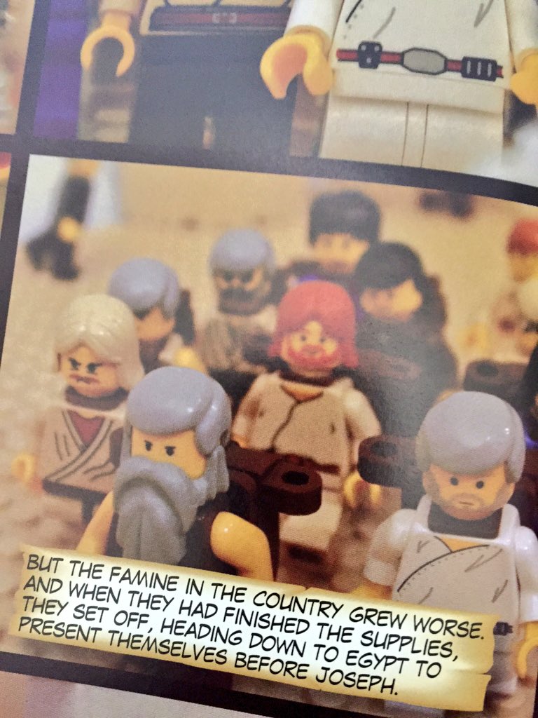 JATactor's tweet photo. Looking through my daughters Lego version of the Bible... Is that Lego Obi-Wan I see? https://t.co/ei0FpTyy4C