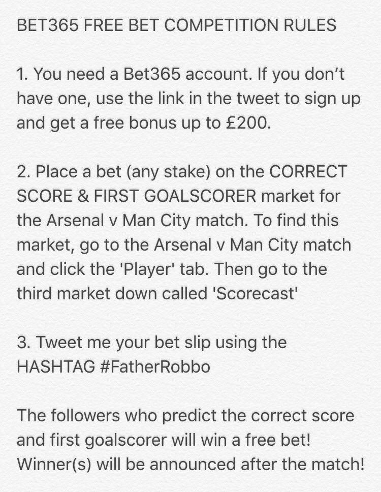 AndyRobsonTips's tweet photo. £100 FREE BETS COMPETITION!

Read the rules and get involved!

Bet365 ▶️ https://t.co/7ptDZXrh5q!

#FatherRobbo 🎅🏼 https://t.co/mOHNVNOjXx