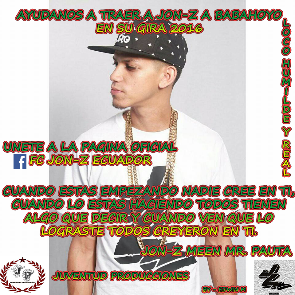 FCJONZECUADOR's tweet photo. Cuantos quieren a @JONZMENPR en Babahoyo https://t.co/IYdzG56d6o