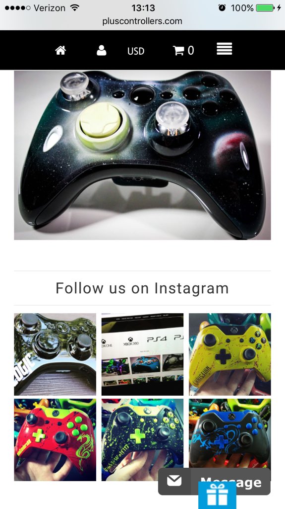 Brunk750's tweet image. My friend, Arie, does amazing work!Seeing these controllers makes me want to design a PS4 controller #ControllerPlus