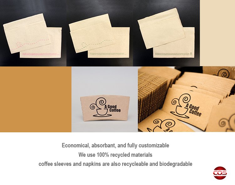 Did you know carryoutsupplies.com napkins and coffee sleeves are recyclable, biodegradable &amp; fully customizable?