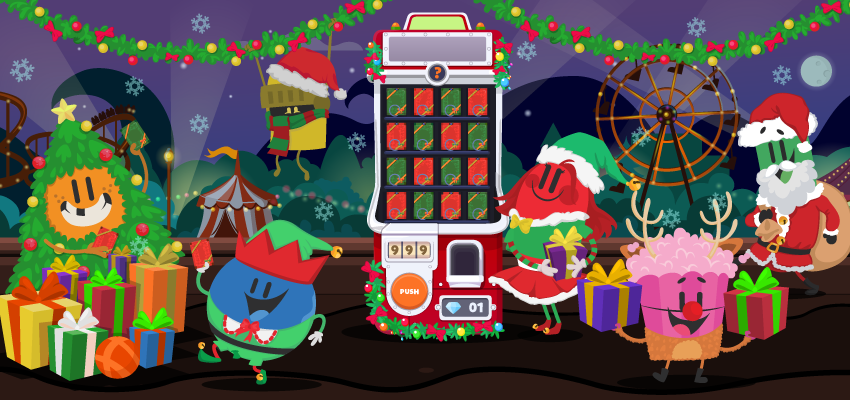 Ho, ho, ho! Santa brought you new cards! 
New Xmas machine. Available for a limited time only.