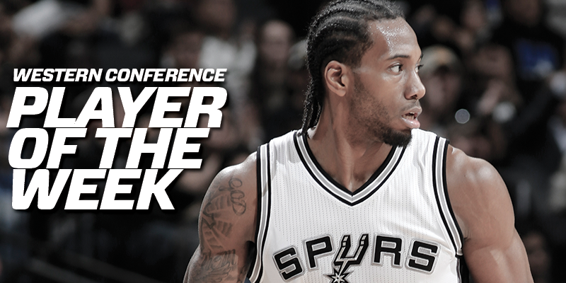 spurs's tweet photo. Kawhi Leonard named @NBA Western Conference Player of the Week for Dec. 14th through Dec. 20th. #NBAVOTE https://t.co/Q1AlLhtJX4