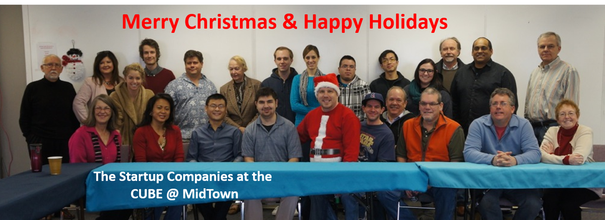 CUBEatMidtown's tweet photo. Wishing everyone in #Reno a Merry Christmas &amp; Happy Holidays from the 15 #Startups at the CUBE https://t.co/r2IUgNBmRW