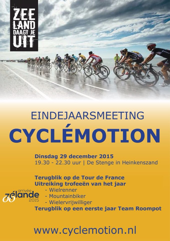 29 dec. a.s. aanvang 19.30 uur. Eindejaarsmeeting CyclÉmotion 2015