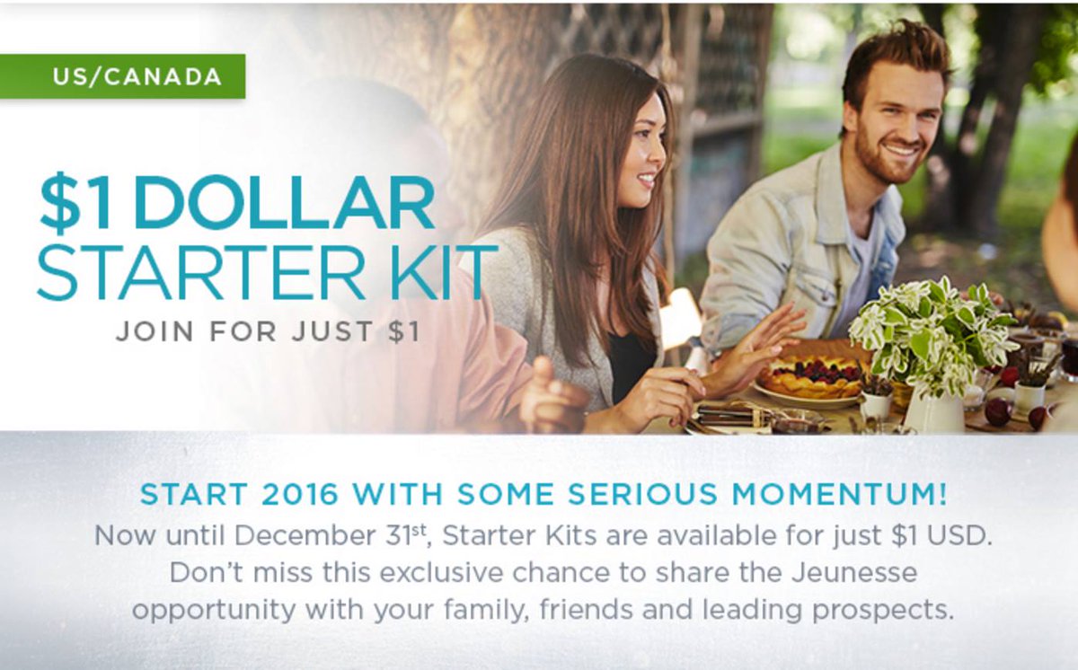JeunesseGlobal's tweet photo. Happy Holidays! 🎄 $1 Starter Kits available now thru Dec 31 in US/CA!  Details here: https://t.co/xWCdzq0fv6 https://t.co/oURYEMFrtU