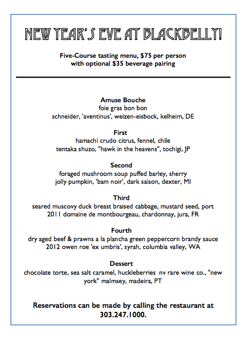 BlackbellyCO's tweet photo. Ring in the New Year with Blackbelly! #NYE2016 #foie #bubbles #boulder https://t.co/BcU9eRjC5U