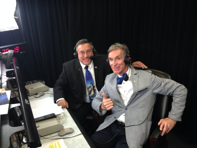 ulalaunch's tweet photo. #AFSPC5 bonus: ULA's Steve Agid and @exploreplanets' @BillNye talk turkey about space ties #12Launches https://t.co/oyBDfwkG2a