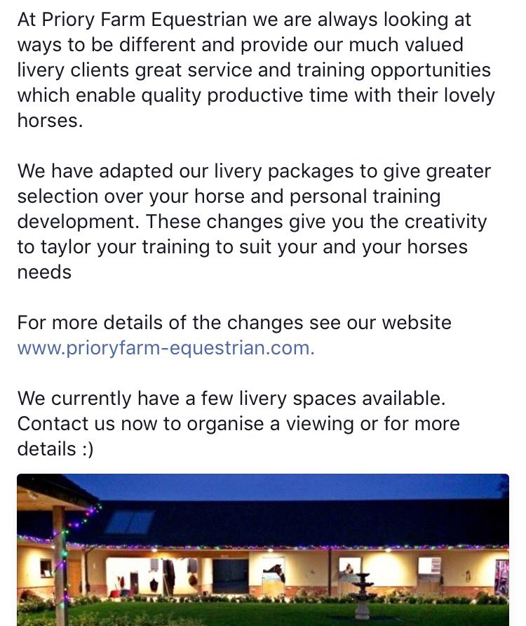 Exciting changes <a href="/PrioryFE/">PrioryFarmEquestrian</a>. See the pic attached and our website for more detail #horses #equine #training #help