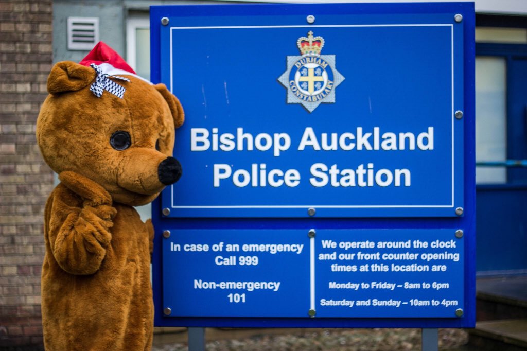 BishopNPT's tweet photo. Bishop's Safe Bear will be out &amp; about keeping shoppers safe at Tindale tomorrow..bear hunt is still on!! https://t.co/fb2WzREPig