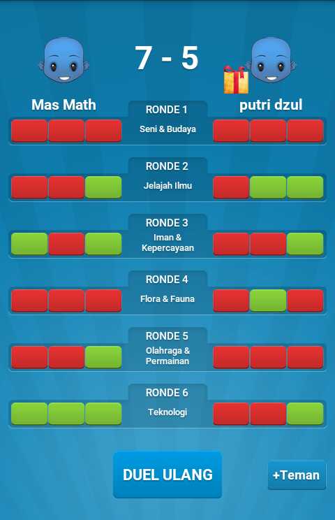 MasMath13's tweet image. Saya baru mengalahkan putri dzul di @DuelOtak!

unduh GRATIS: duelotak.id/app