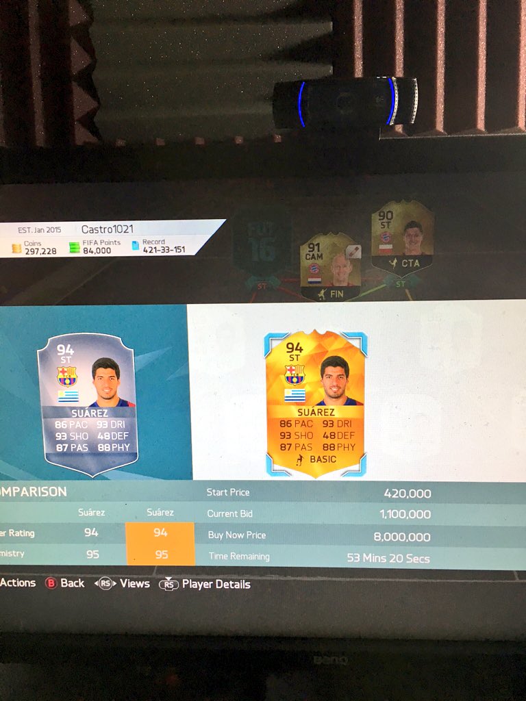 Castro1021's tweet photo. PERFECT TIMING FOR CHARITY STREAM BABY!!!
94 MOTM SUAREZ :D
#ButIsItChicha https://t.co/JvKXIbNQE2