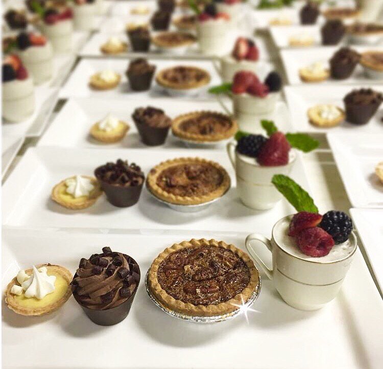 Gorgeous desserts prepared by our chefs from a private holiday party this weekend! #pranzicatering #dessertfordays