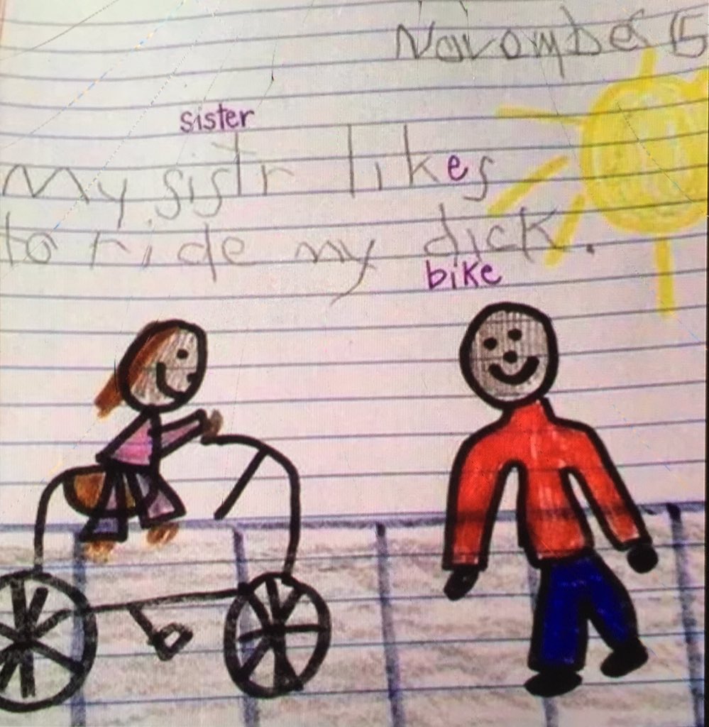 chronoIogical's tweet photo. LMAO MY MUM CAME HOME FROM WORK AND TOLD ME A KID IN HER CLASS WROTE THIS! SHE JUST CORRECTED IT LIKE ITS NOTHING😂😭 https://t.co/ht71rsOgxl