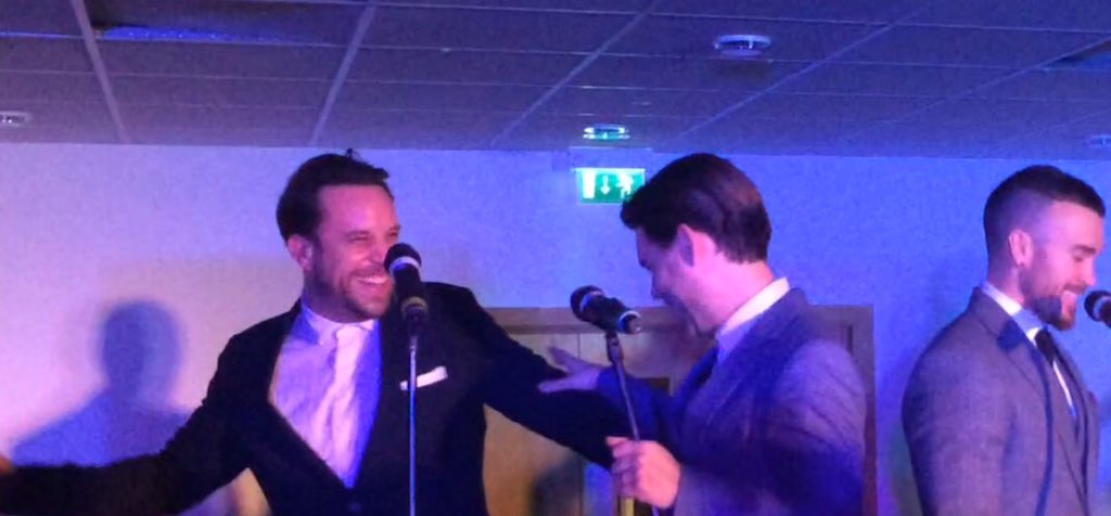 ZaraLoveday's tweet photo. You two cracked me up 😄😂 #tinystage @MrLachie @mike_crawshaw Safe journey @the_overtones #drivinghomeforchristmas x https://t.co/Emq9KJJ4Ix