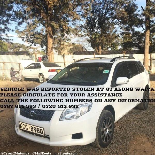 dennisomanga's tweet image. kCC 898q # toyotafielder has been stolen #waiyakiway #helpusFindit  @Ma3Route @KenyaPolice3