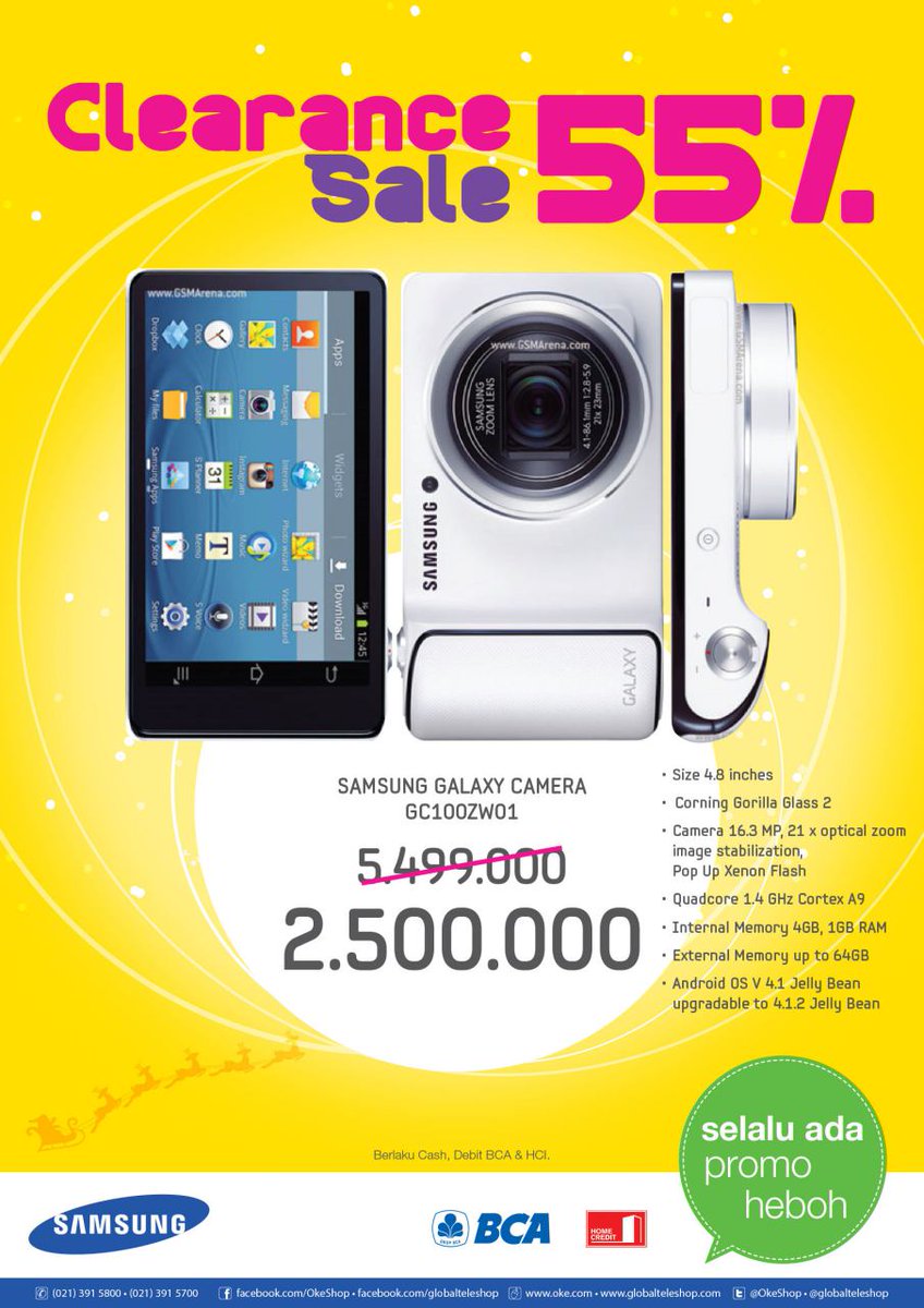 Clearance Sale Disc 55% produk Samsung Galaxy Camera di <a href="/globalteleshop/">Global Teleshop</a> Mal Kelapa Gading.