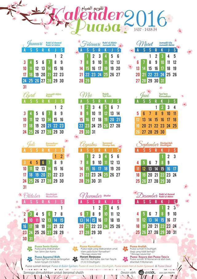 HijabiSy's tweet photo. Kalender puasa shaum sunnah :)
Yuk amalkan shalihah https://t.co/jwrGqiEvdT