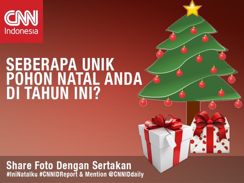 CNNIDdaily's tweet photo. Yuk share foto pohon Natal Anda! #IniNatalku #CNNIDReport https://t.co/HLDU480Emy