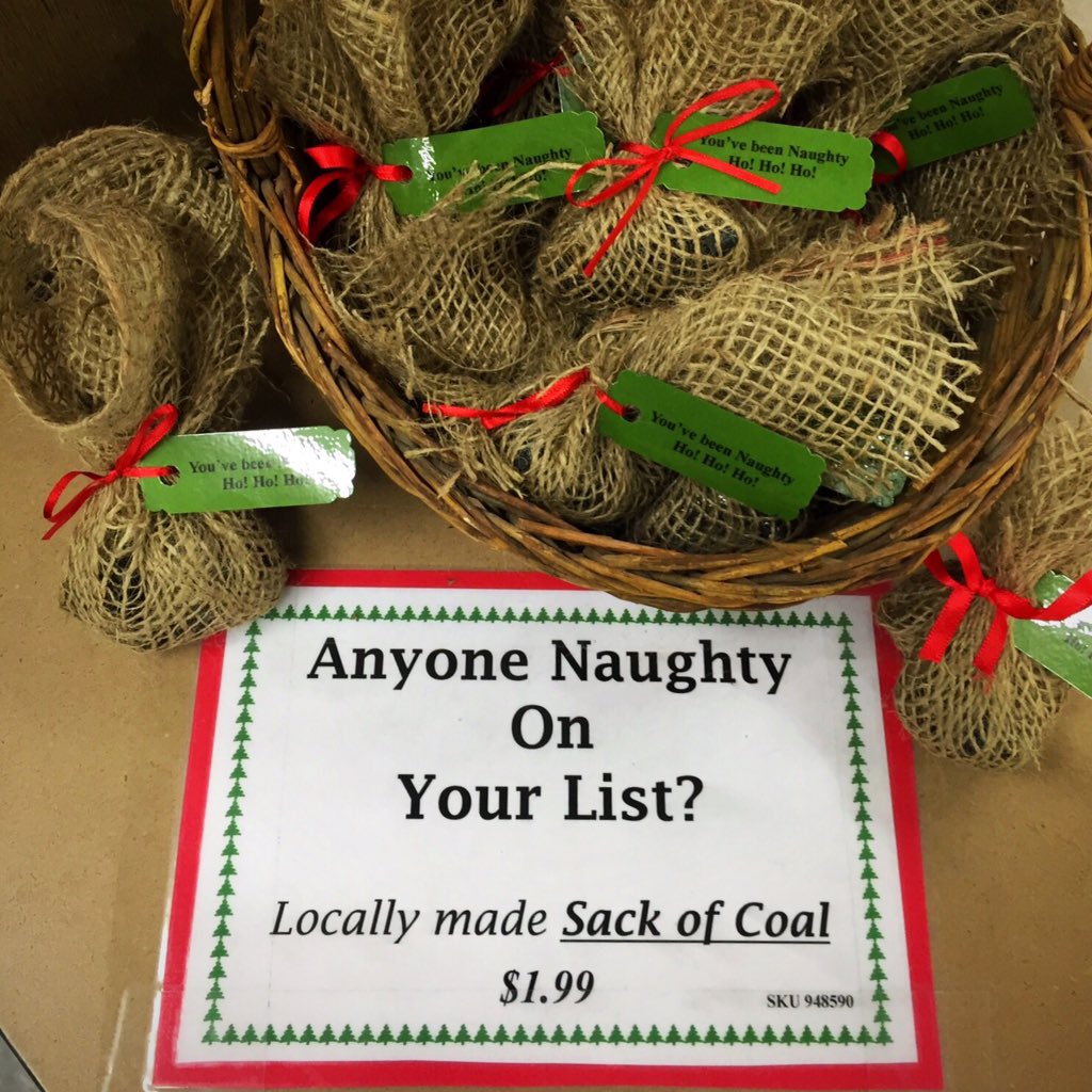 CashmansHdw's tweet photo. Need a lump of coal. We have what you need for $1.99. #lumpofcoal #perfectgift https://t.co/pcm8tIpXGn