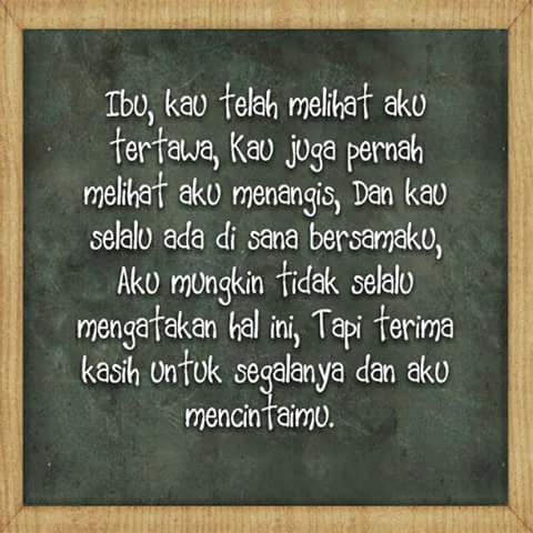 Slmat hri mu mma ,, aq syaang bgt sm mma ,, ="(