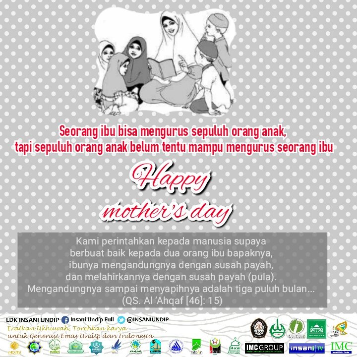 InsaniUNDIP's tweet photo. #happymotherday #HariIbu #MothersDay #primemorality https://t.co/SEncjjTOAX