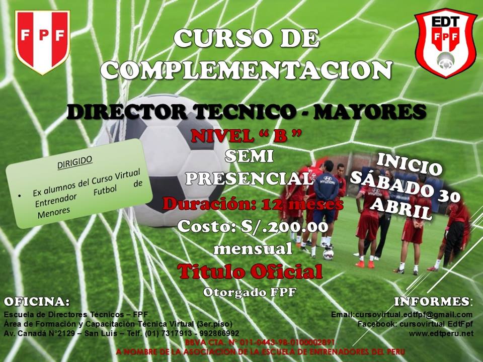 Curso Entrenador de Fútbol