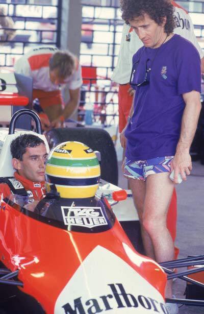 GrandPrixDiary's tweet photo. Alain has a semi. Semi-automatic gearbox that is. #OhDoBehave (Picture spot @WhenF1Was). https://t.co/QOizfVby25