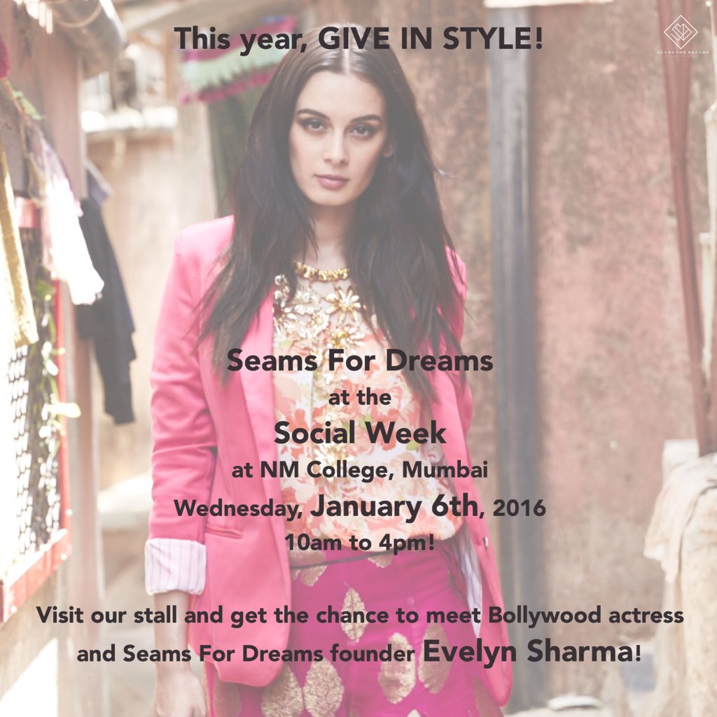 Seams4Dreams's tweet photo. ⭐️ We are at the @DrishtiNM #SocialWeek all day tomorrow! Come by early and meet our founder @evelyn_sharma ⭐️ https://t.co/GTtfhaG1Iz