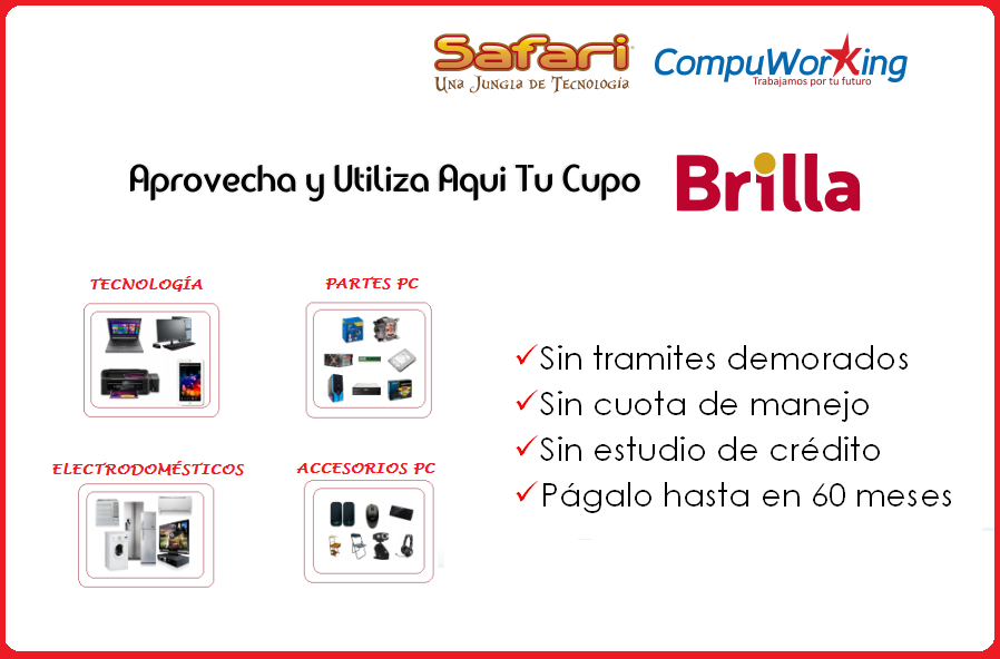 CompuWorkingSAS's tweet photo. En el 2016, #Compuworking, #SafariPC y #BrilladeSurtigas, ¡continúan haciendo tu vida más sencilla y feliz!. https://t.co/t5qhCB62rw