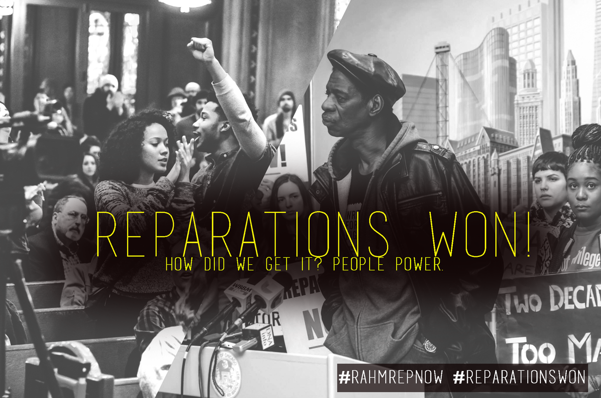 ChicagoTorture's tweet photo. Official CTJM Press Release: Historic Reparations Payments Begin #ReparationsWon #RahmRepNow
https://t.co/f1qMOP80Su https://t.co/xOB0lO3qZk