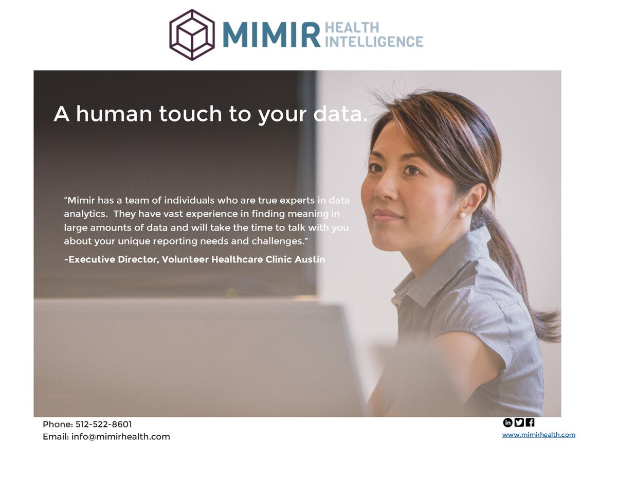 Healthcare analytics don't need to be stressful or scary. Learn more at mimirhealth.com