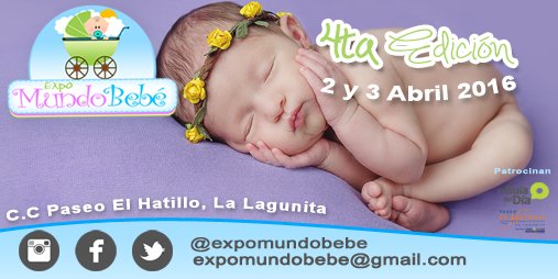 mundobebeymama's tweet photo. Sábado 2 y Domingo 3 de Abril 2016 vuelve #ExpoMundoBebe con todo para los pequeñitos de la casa! No te la pierdas!! https://t.co/IJwAoFv6OU