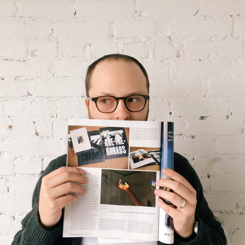 humcreative's tweet image. Our boy, @drewhamlet was interviewed in the latest issue of @pdnonline for the @wearetherhoads promos.