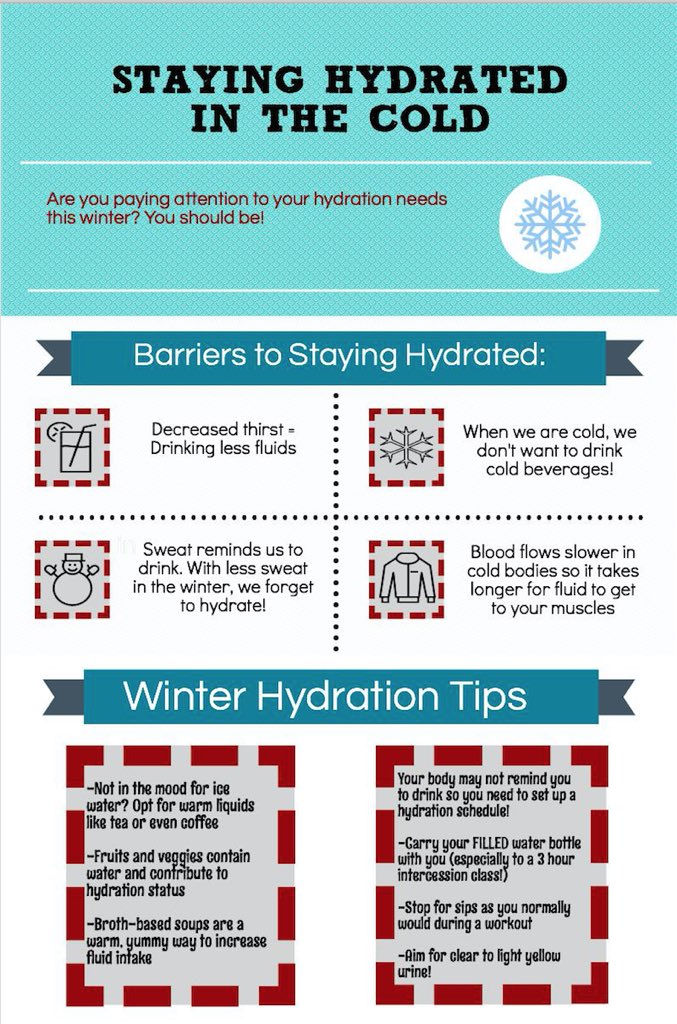 It's cold and you might not sweat or get thirsty, but remember to drink! Thanks for the great idea @MizzouAP! ☃⛄️