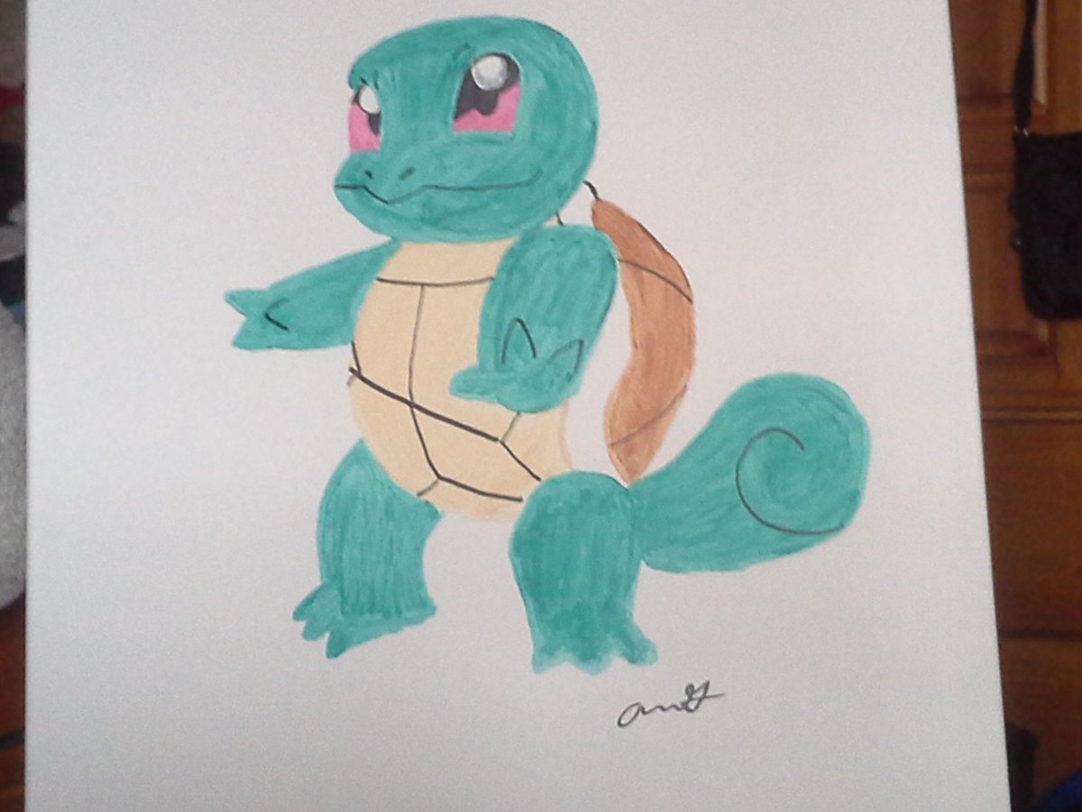 unknown03078908's tweet photo. My squirtle painting not perfect but at least he looks like squirtle https://t.co/dwCQJD93es