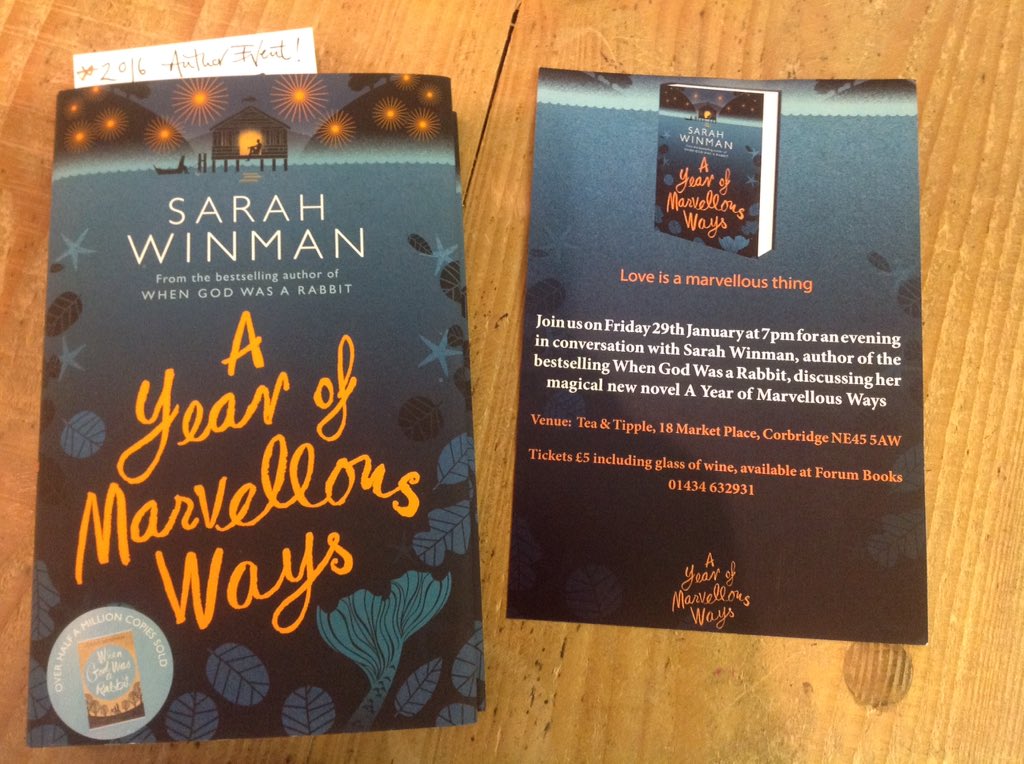 ForumBooks's tweet photo. Not quite ready to put the fairy lights away...
Sarah Winman here Fri 29 7pm @teaandtipple 
@TinderPress https://t.co/4rv8EJkCWW