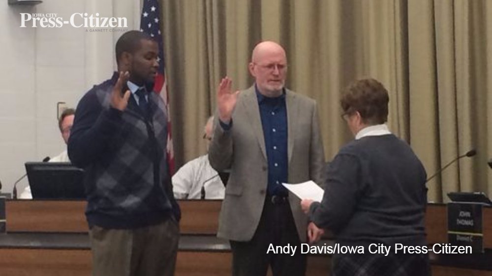 ICYMI Jim Throgmorton, Kingsley Botchway sworn in as Iowa City mayor