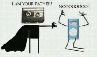 LaunchBlue's tweet image. When the iPod realises that he sporned from the classic dark side tape... the poor kid #BlondieJokes