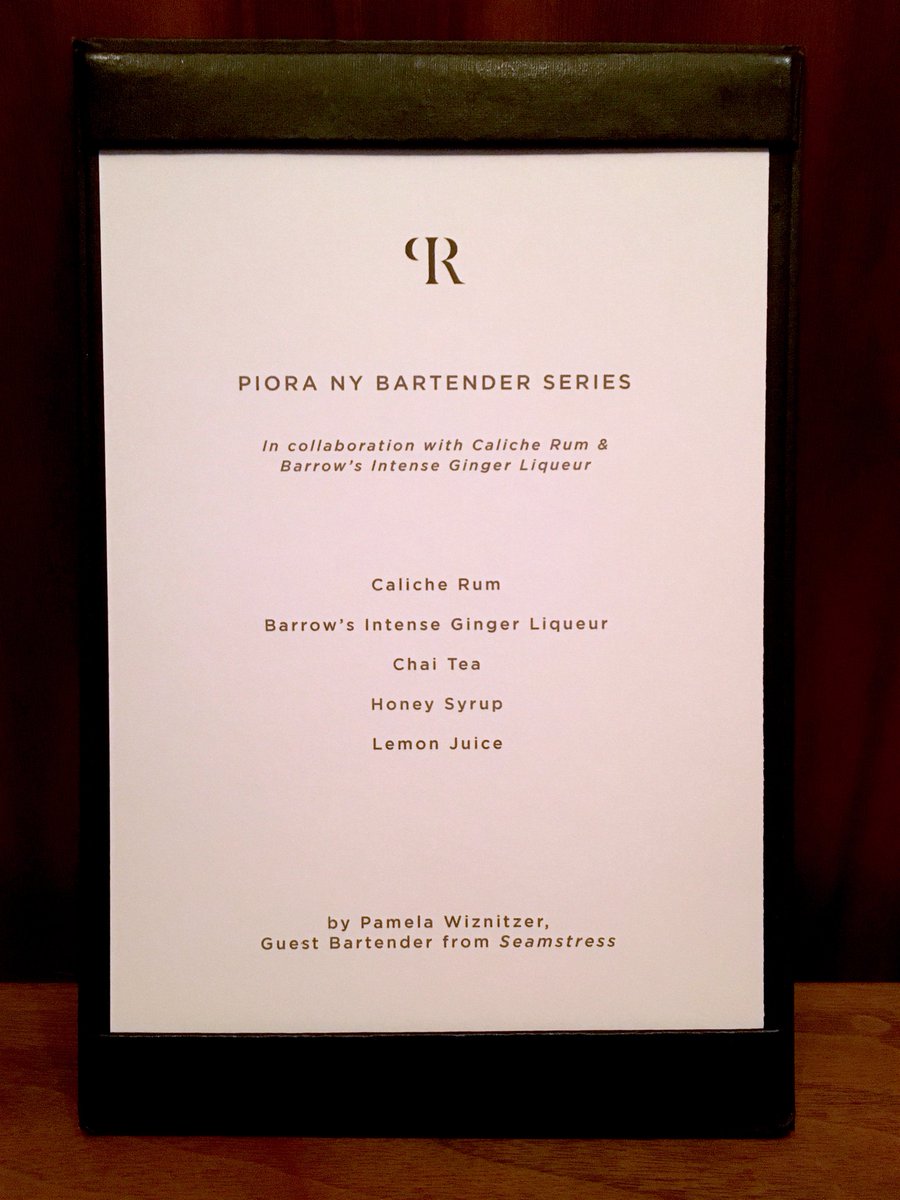 TONIGHT 8:30-10:30 is your last chance to be a part of our NY Bartender Series! Come warm up w/ tonight's feature!