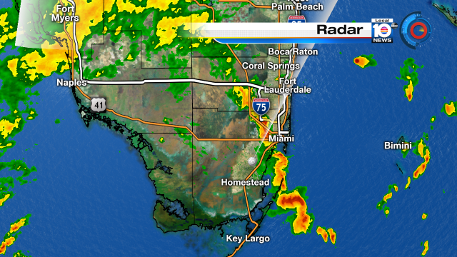 Rain moving into South Florida and the chance goes up even further overnight @TrentAricTV has your forecast at 5 & 6 https://t.co/tvKDb2U8JK